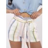 Pruhované farebné kraťasy s pásikom