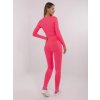 Neónovo-ružová dámska súprava trička a legín