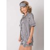 Čierno-biele pruhované dámske pyžamo (Veľkosť S)