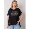 Čierne dámske tričko s kamienkami