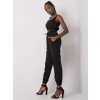 Čierna dámska súprava topu a teplákov
