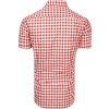 Červeno-biela pánska kockovaná košeľa