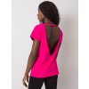 Ružové tričko s výstrihom na chrbte