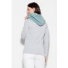 Vlnená šedá mikina s modrými prvkami K414 Blue
