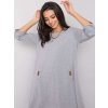 Svetlo šedé dámske voľné šaty