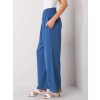 Modré dámske široké nohavice