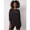 Čierne dámske tričko s nápisom