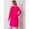 Ružové dámske šaty s dlhými rukávmi