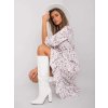 Biele asymetrické šaty so vzorom kvetín