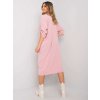 Svetloružové midi šaty