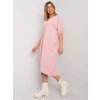 Svetloružové midi šaty