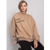 Béžová dámska mikina s rolákom