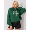 Zelená dámska mikina s nápisom