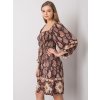 Tmavo hnedé vzorované šaty