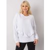 Biela dámska mikina s volánom