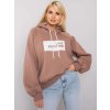 Svetlo hnedá dámska mikina s nápisom