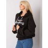 Čierna dámska mikina s nápisom