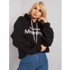 Čierna dámska mikina s nápisom