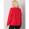 Červená dámska mikina s volánom