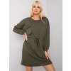 Khaki dámské mikinové šaty