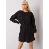 Čierne dámske mikinové šaty