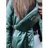 Tmavo zelená lesklá bunda s ľadvinkou