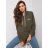 Khaki dámska mikina s vreckom