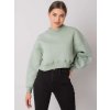 Mentolová dámska crop mikina