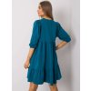 Modré dámske voľné šaty