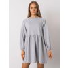 Svetlo šedé dámske riasené šaty