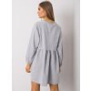 Svetlo šedé dámske riasené šaty