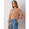 Svetlo hnedá dámska crop mikina