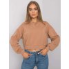 Svetlo hnedá dámska crop mikina