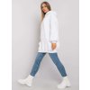Biela dámska dlhá mikina s vreckom