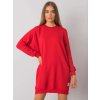 Červené mikinové oversize šaty