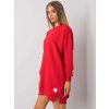 Červené mikinové oversize šaty