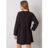 Čierne mini mikinové šaty s dlhými rukávmi