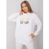 Biela dámska mikina s nápisom