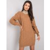 Hnedé dámske pletené mini šaty