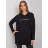 Čierna dámska tunika s nápisom