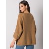 Hnedý dámsky sveter s výstrihom