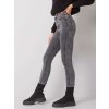 Šedé dámske skinny džínsy