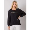 Čierna dámska mikina s nápisom na hrudi