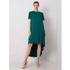 Smaragdové asymetrické basic šaty