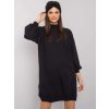 Čierne dámske mikinové šaty
