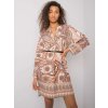 Béžové šaty Vancouver s etno potlačou