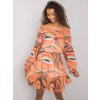 Oranžové vzorované carmen šaty Edmonton