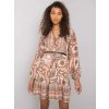 Béžové vzorované etno šaty Milah