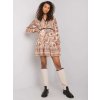 Béžové vzorované etno šaty Milah