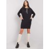 Čierne mikinové šaty s vreckami